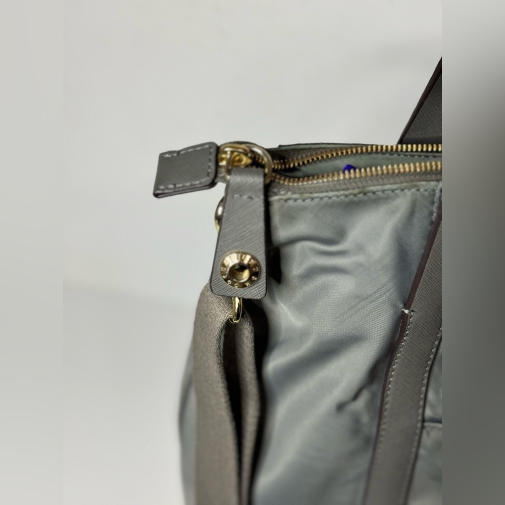 HENRI BENDEL Jet Setter Nylon Leather Convertible Shoulder Bag Backpack Gray - Picture 10 of 12